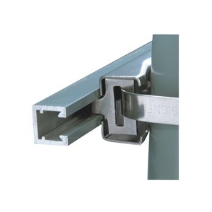 Universal Slide-In Stainless Steel Sign Post Fixing Clamp - Pack Of 6